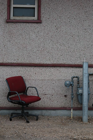 chair in alley