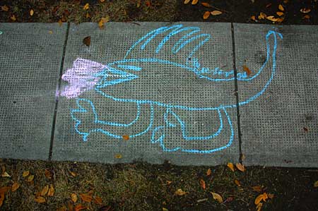 sidewalk dragon